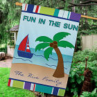 Personalized Summer Fun House Flag